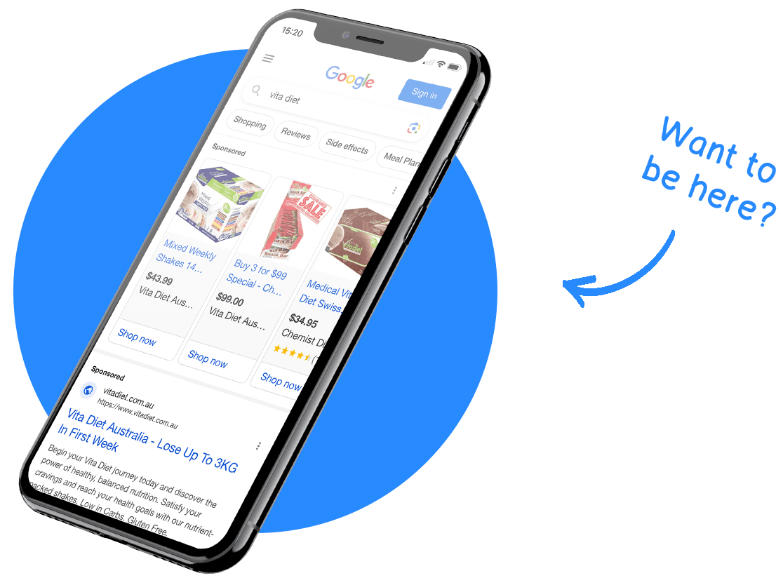 Google Ad on iPhone