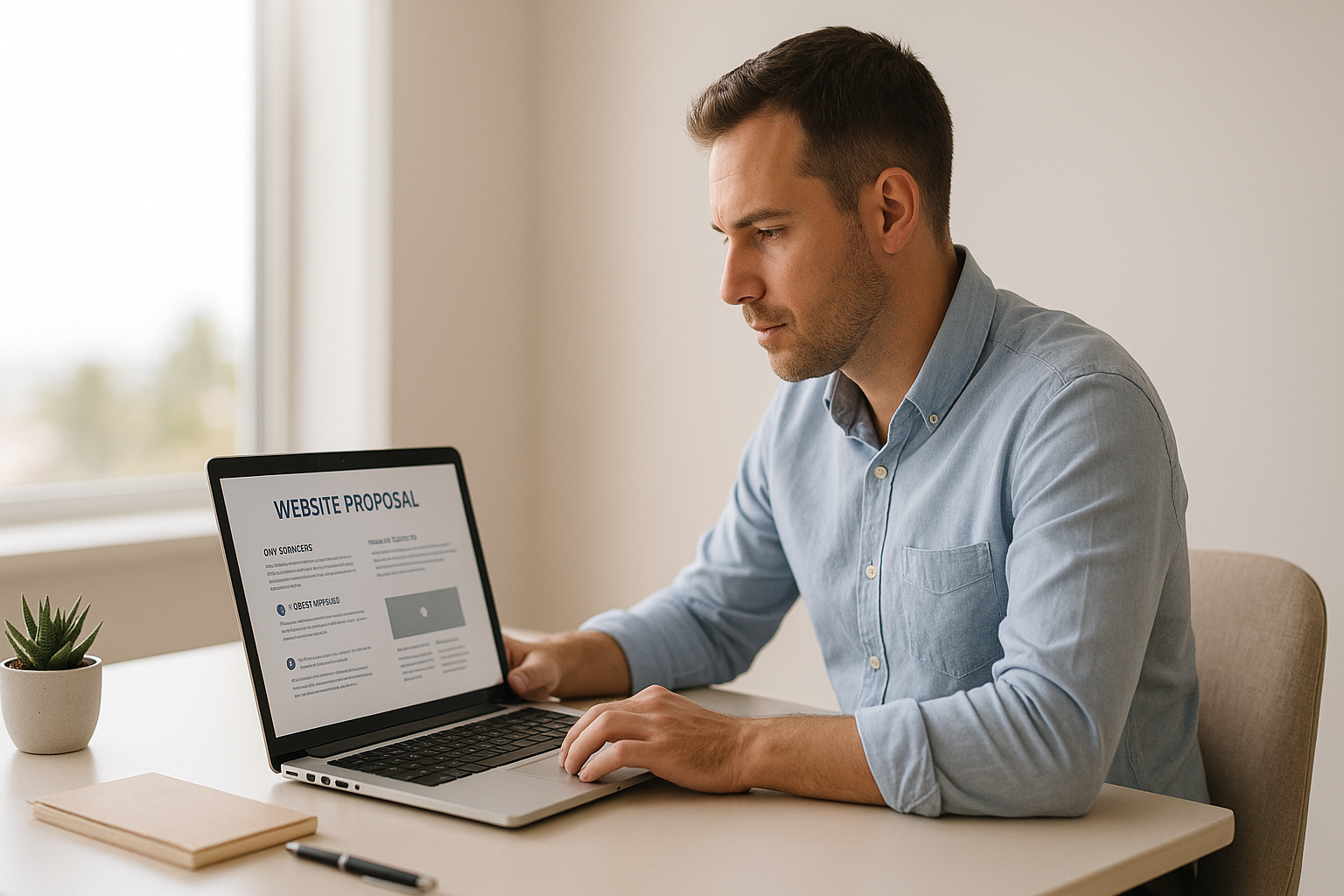 Small business owner comparing affordable web design quotes on the Gold Coast