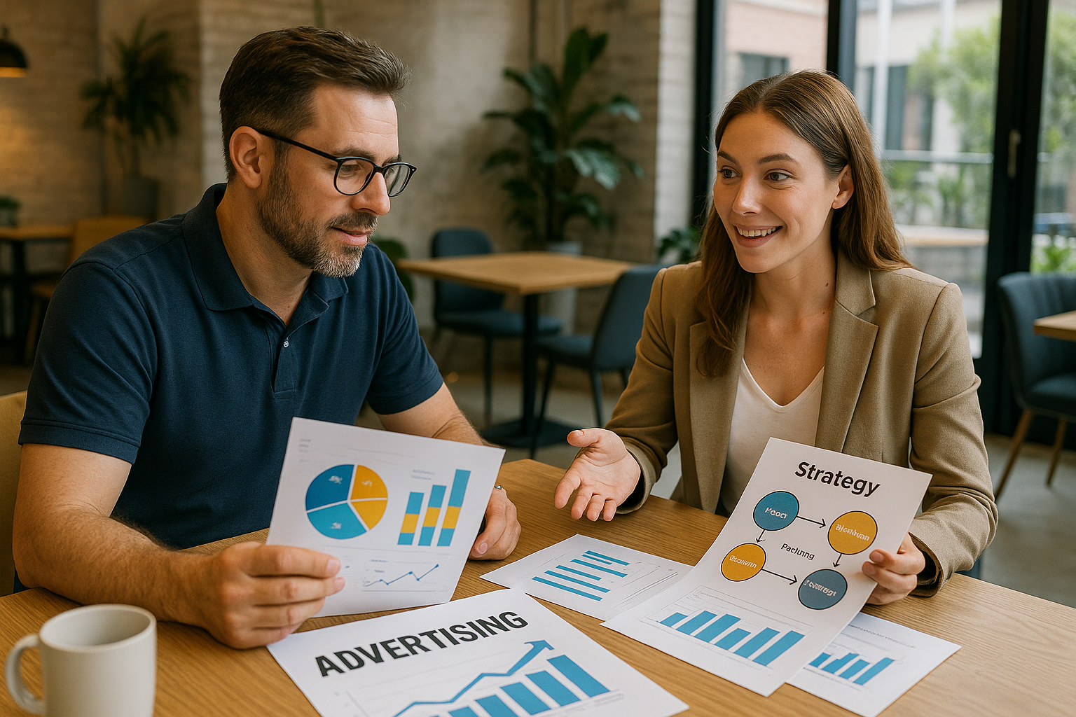 Business owner meeting with marketing agency on the Gold Coast