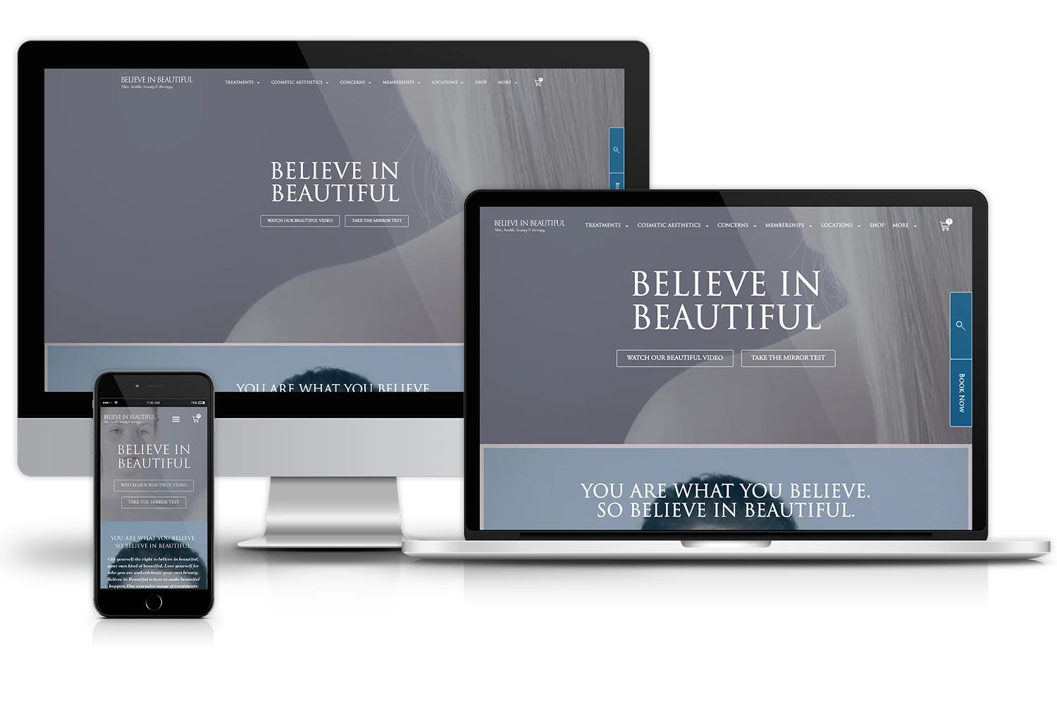 Believe in Beautiful website