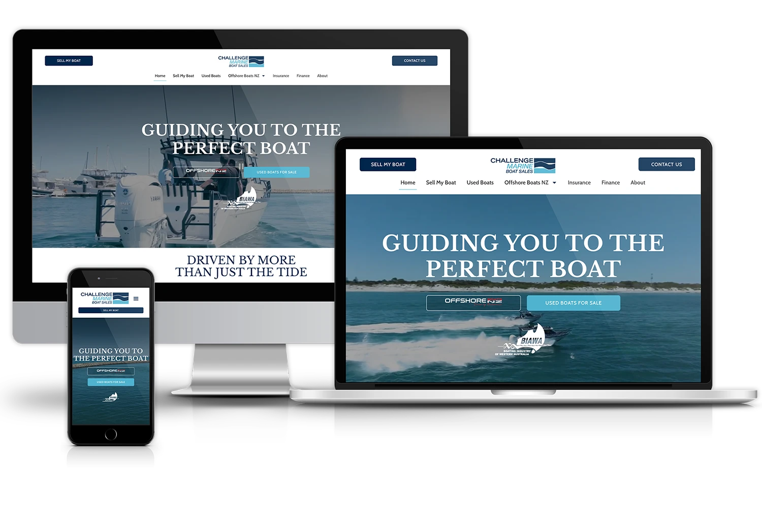 Challenge Marine website