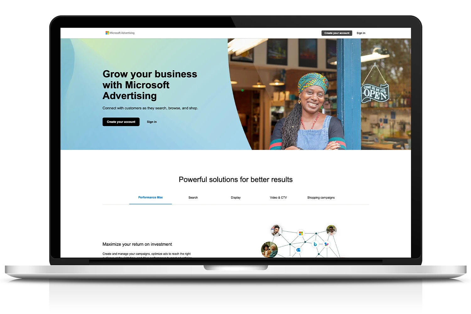 Microsoft Advertising search campaign performance