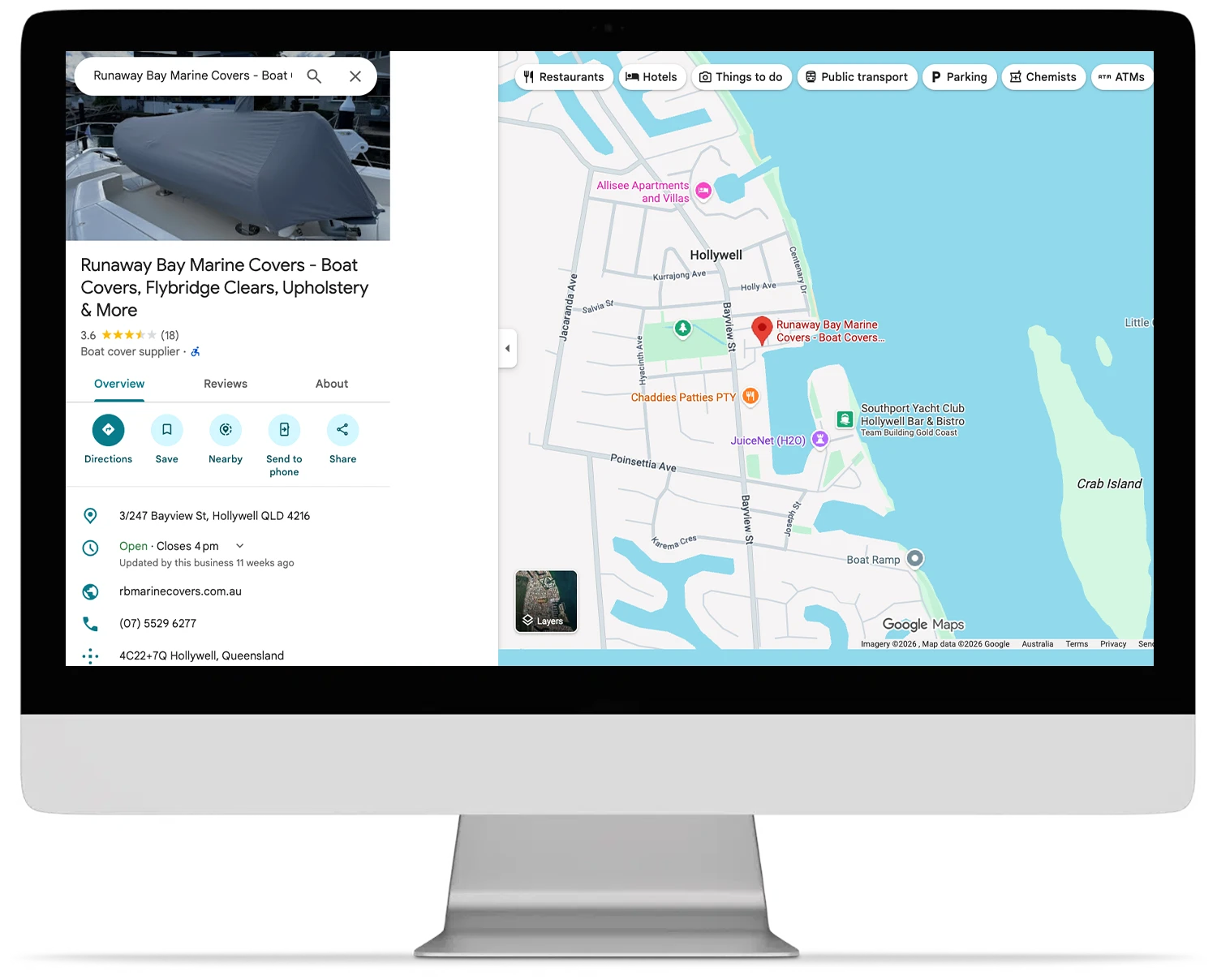 Google Maps citation visibility