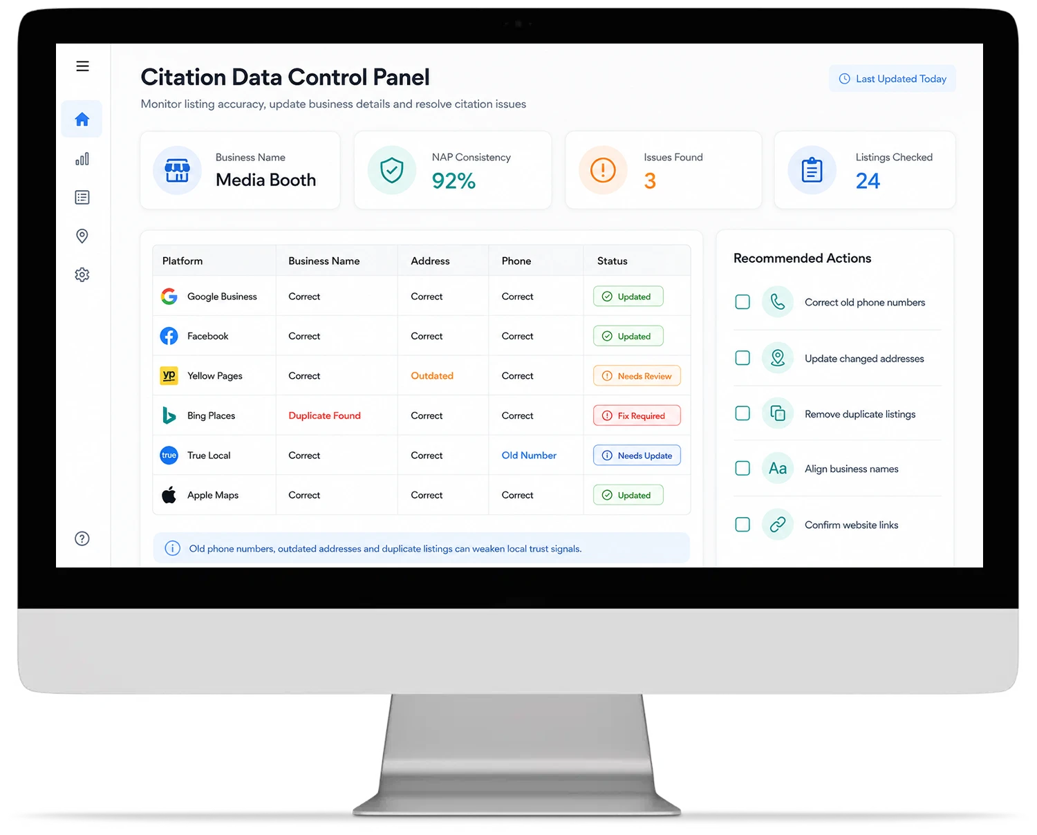 Citation data management