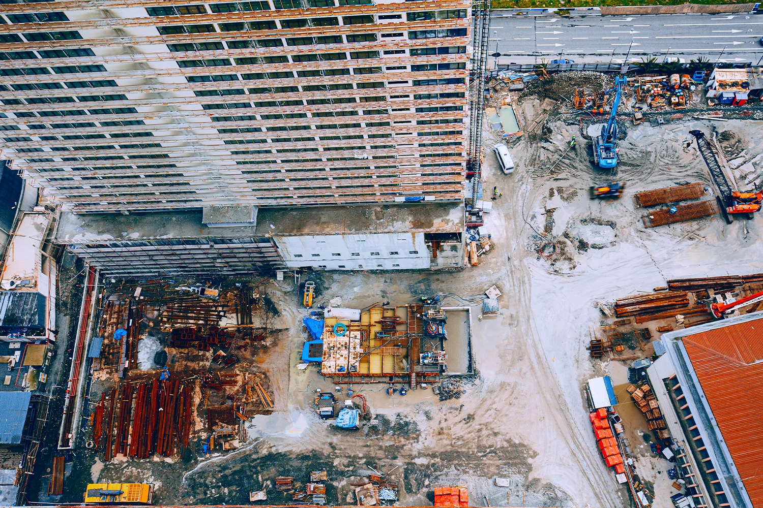 Construction aerial photography