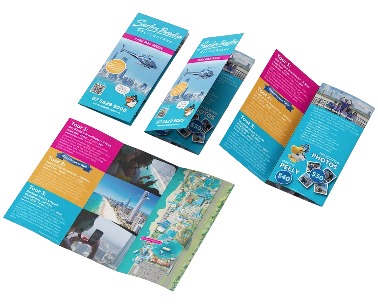 Printed brochure and flyer design examples