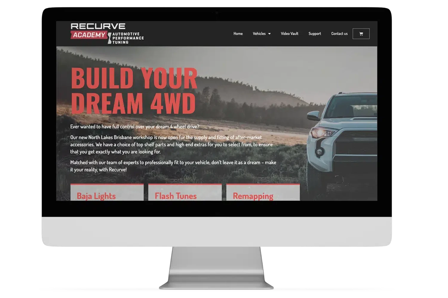 Landing page clear goals example