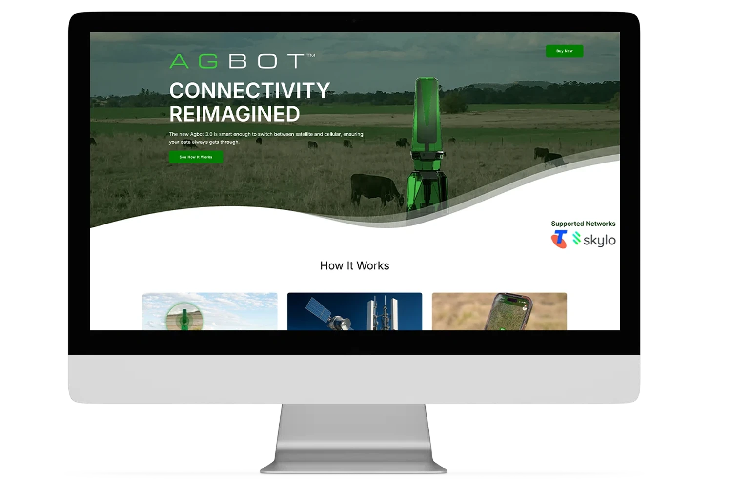 Landing page messaging example