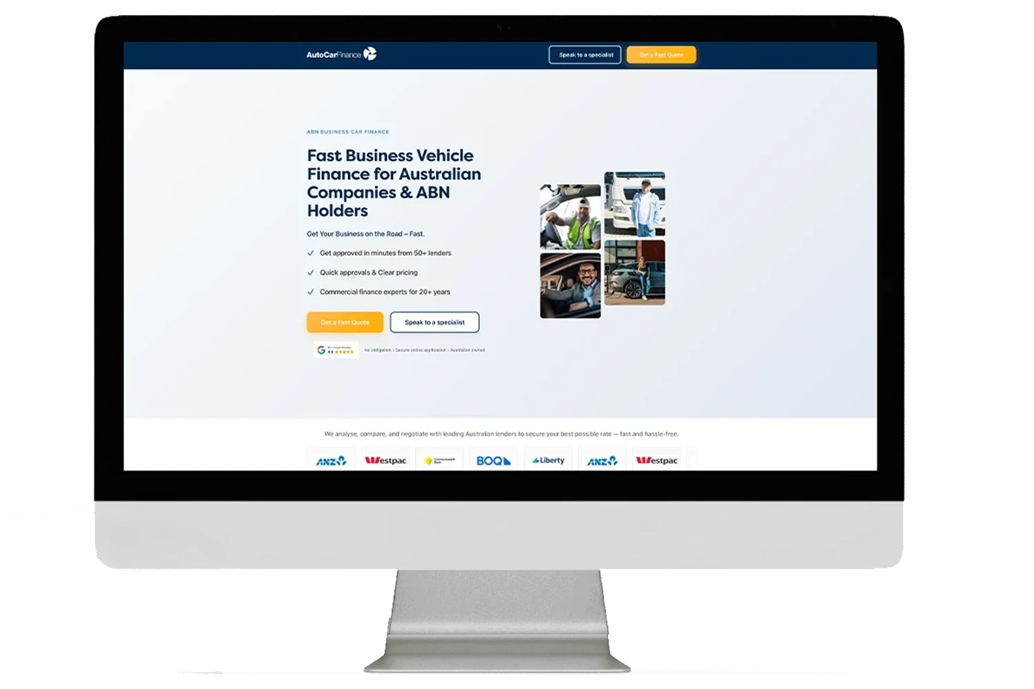 Landing page performance optimisation example
