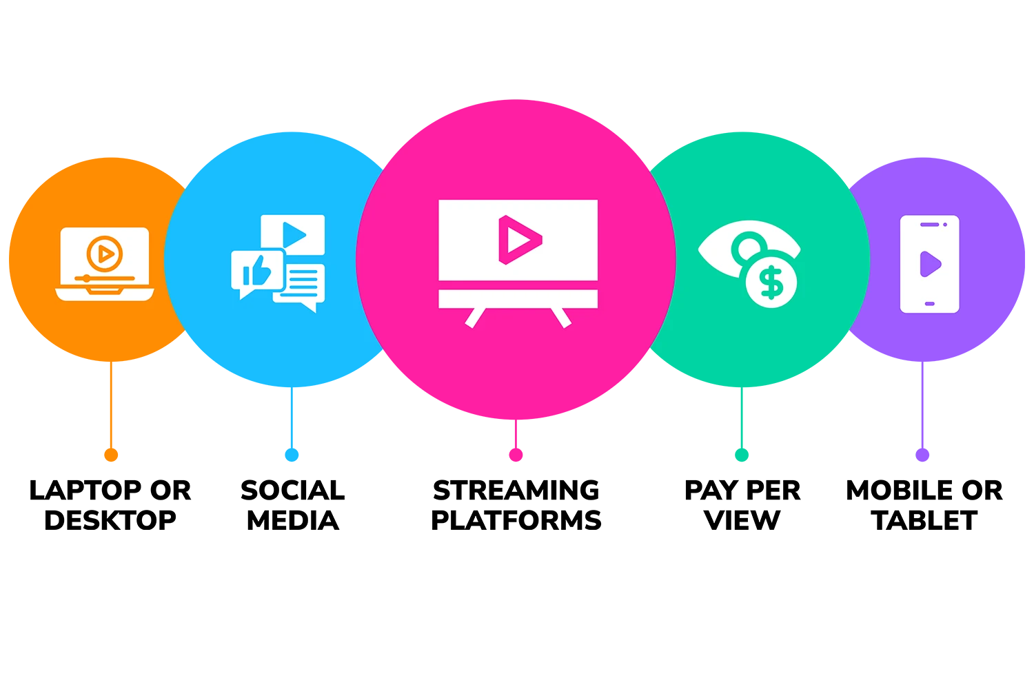 Multiple television and online broadcast platforms