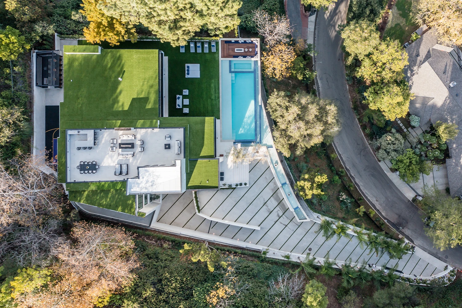 Aerial real estate photography