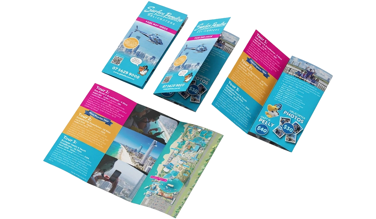 Surfers Paradise Helicopters in park brochure