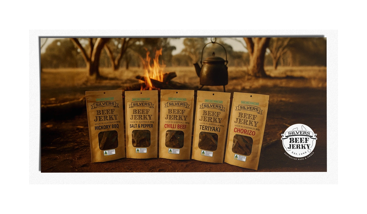Silvers Original Beef Jerky AI product imagery